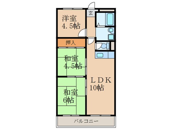 フローラハイツ高槻の物件間取画像